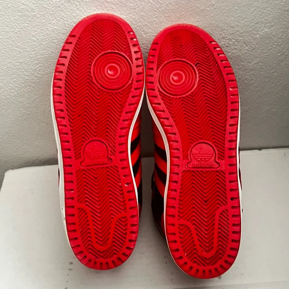 Adidas Top Ten Rb Hi-Top Leather Athletic Sneakers Men's 11 Red Black‎ Casual